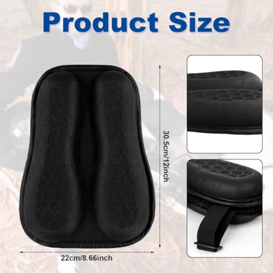 Universal Motorcycle Seat Cushion, High Elastic Gel 3D Honeycomb Gel Seat Cover Pad Breathable Shock Absorption Motorcycle Pass