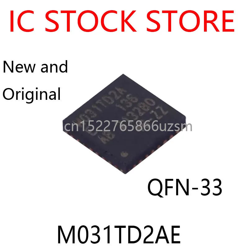 1PCS New and Original Package QFN-33 ARM Cortex-M0 48MHz Flash: 64KB RAM: 8KB MCU (MCU/MPU/SOC) M031TD2AE