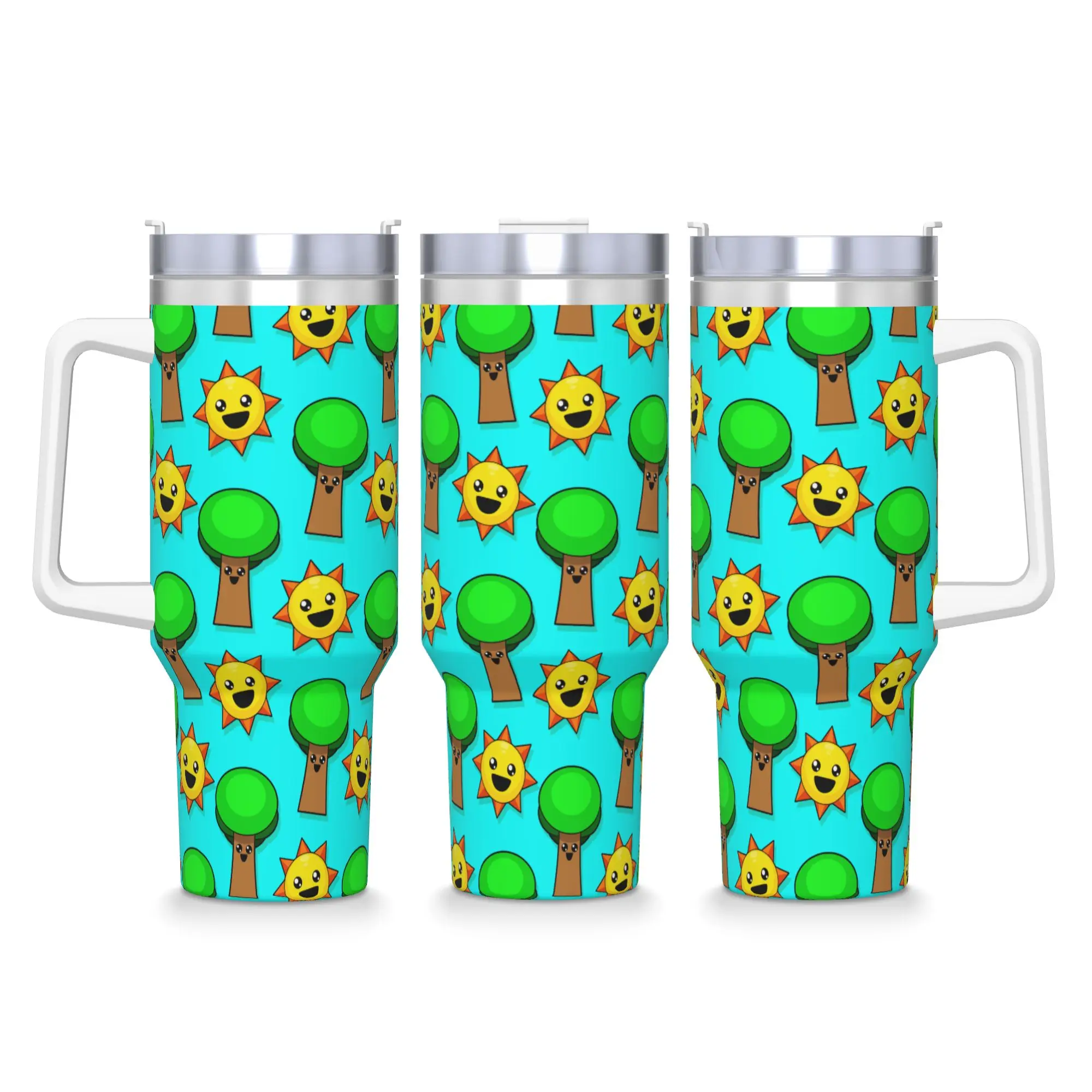 40OZ Stainless Steel Tumbler Cartoon Sprunki Game Thermal Mug  Heat Preservation Hot Drinks Mugs Cup Beach Water Bottle