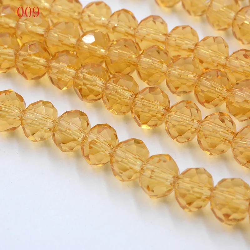 FLTMRH Olive Green Colors 8mm 70pcs Rondelle Austria faceted Crystal Glass Beads Loose Spacer Round Beads for Jewelry Making