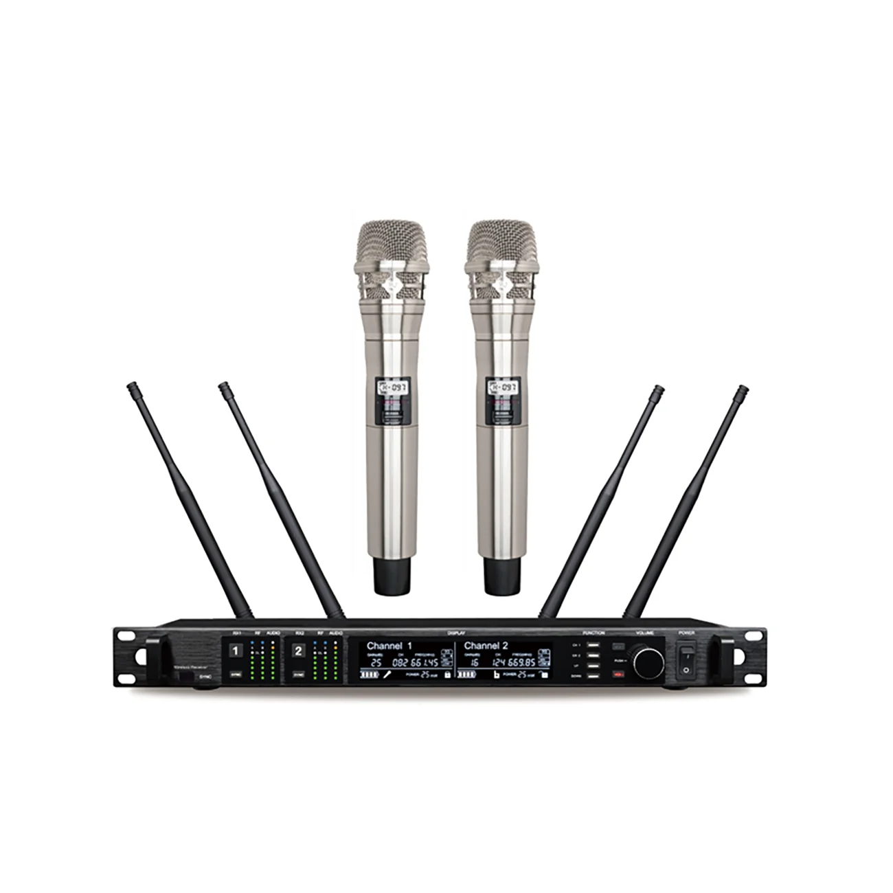 

EIF AD4-D Handheld Lavalier Headset True Diversity Manufacturers Professional Dual Channel Wireless Microphone Receiver Stage