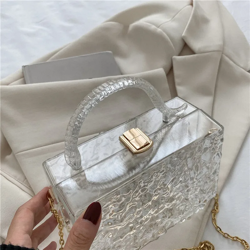 Vintage Designer Flap Handbag and Purse for Women Shoulder Crossbody Bags 2022 New  Clear Jelly Ladies Messenger Bag High Qualit