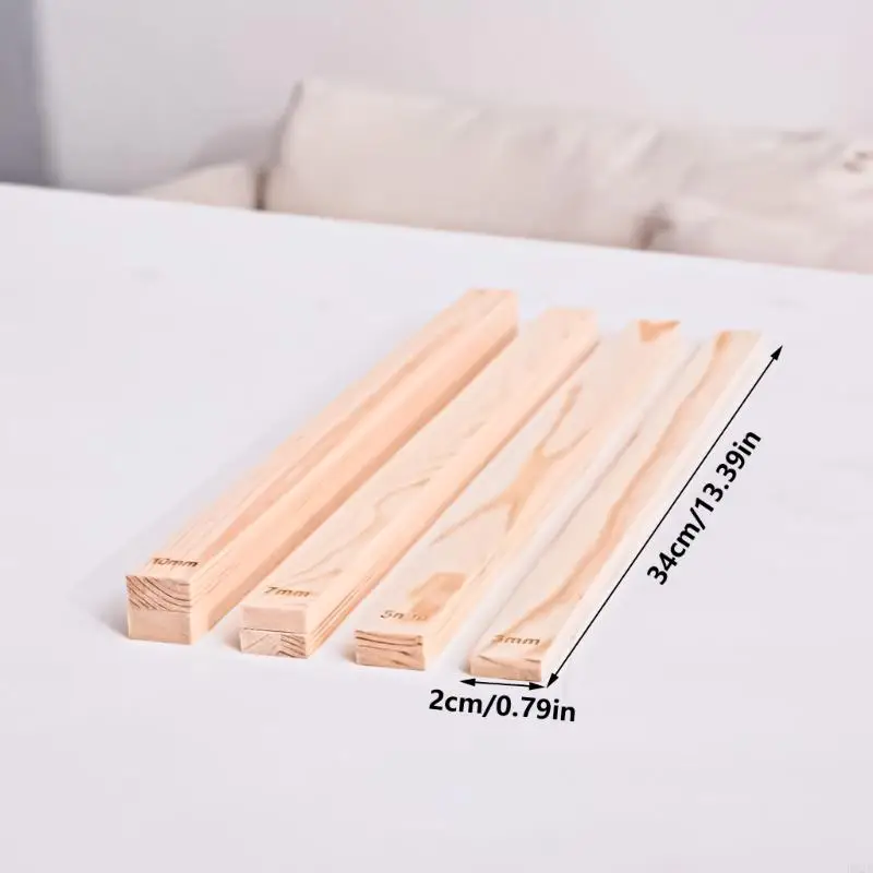 P82E 8Pcs Pottery Teaching Rolling Mud Guide Clay Tool for Pottery Teaching Polymer Clay Depth Guide Pottery Tool