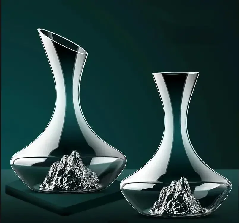 Creative Iceberg Decanter Transparent Glass Decanter Brandy Champagne Wine Bottle Wine Dispenser Family Party Wine Set Supplies