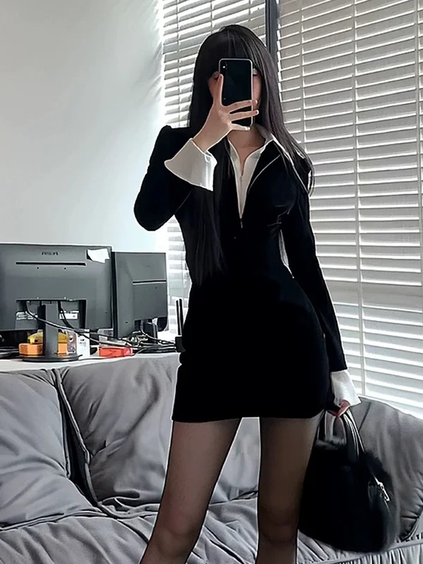 エレブラ ロングスカート 秋 ファッション レディース ハイウエスト Aラインスカート 通勤 フレンチスタイル ポリエステル繊維