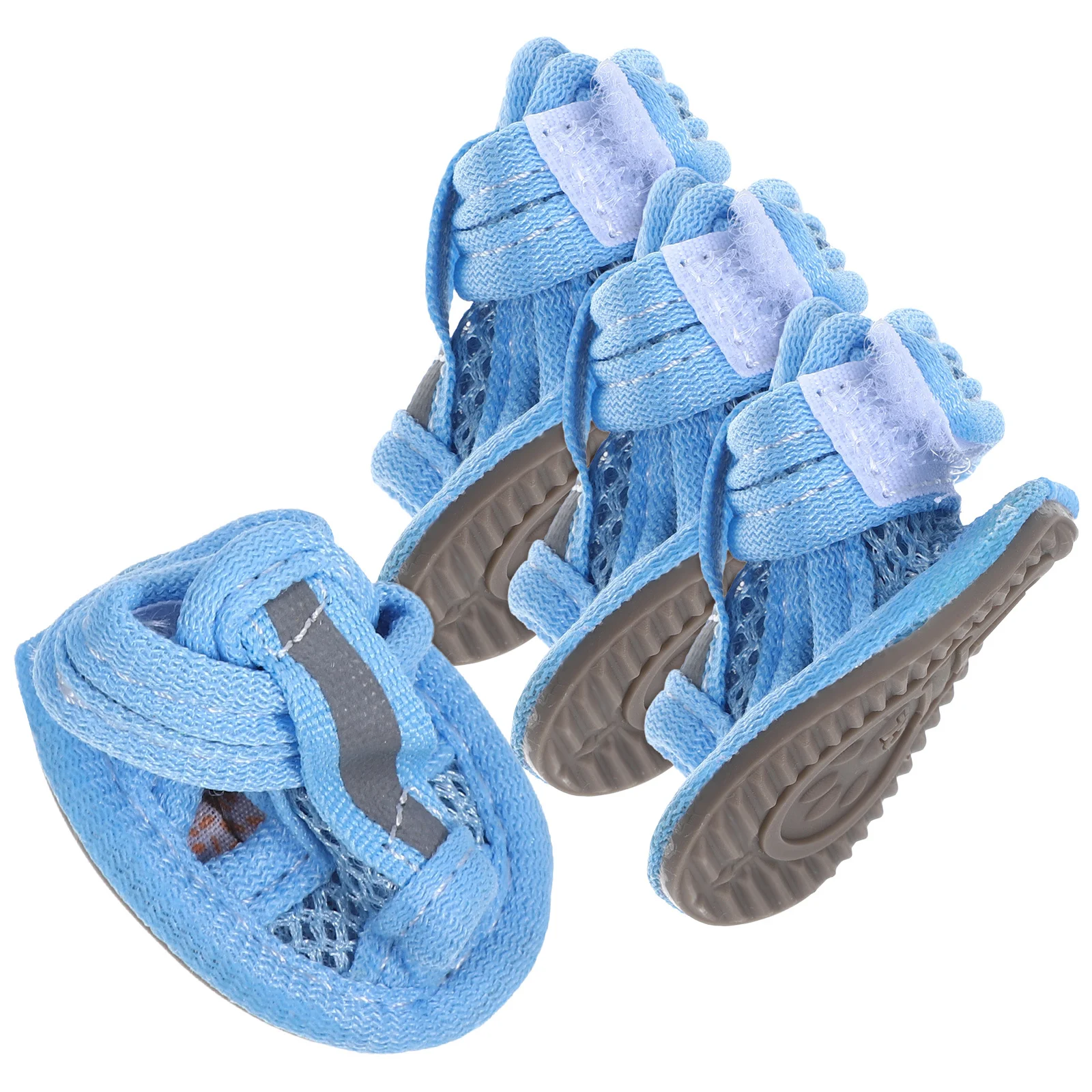 

4 Pcs Pet Sandals Breathable Mesh Dog Shoes Slippers Indoor Puppy for Summer Digs Hot Pavement