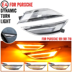 For Porsche Boxster Cayman 982 981 718 Spyder 991 911 Carrera Dynamic LED Side Marker Light Turn Signal Blinker Indicator Lamp