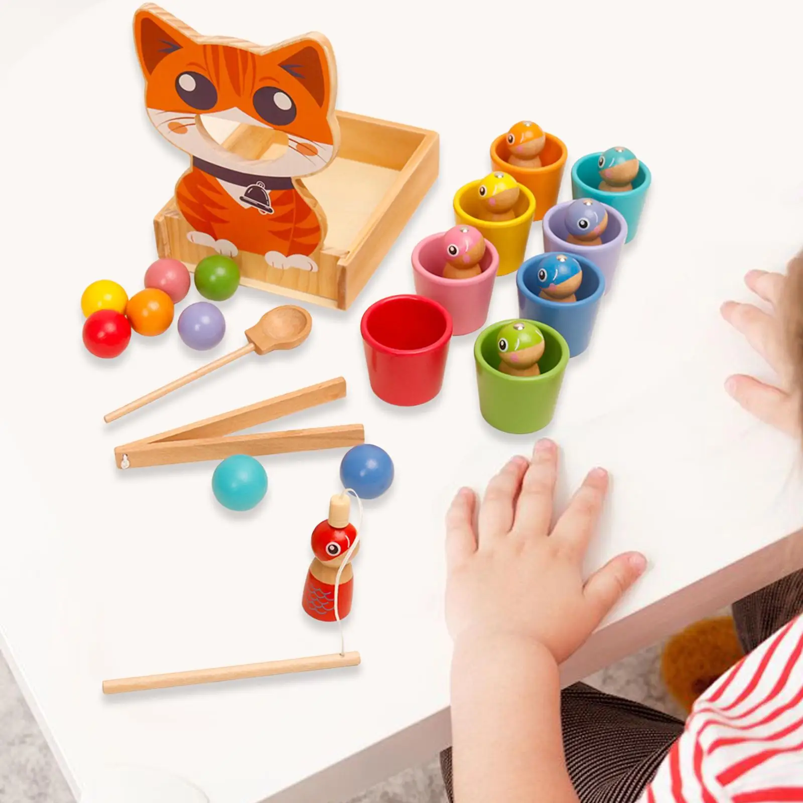 Balles en tasses, jouet de correspondance des couleurs, jeu de développement, apprentissage du tri et du comptage des couleurs, détection, activités d'apprentissage, jeu de correspondance