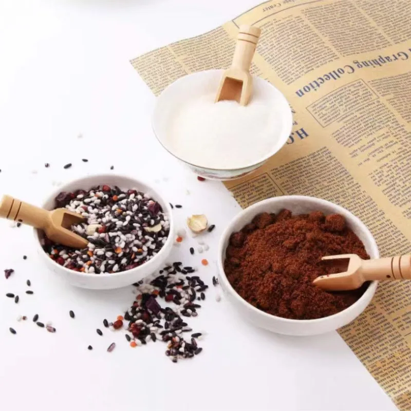 5-30pcs Coffee Mini Wooden Spoon Bath Salt Spoon Wooden Candy Spoon Laundry Detergent Spoon Set Baby Spoon Kitchen Cooking