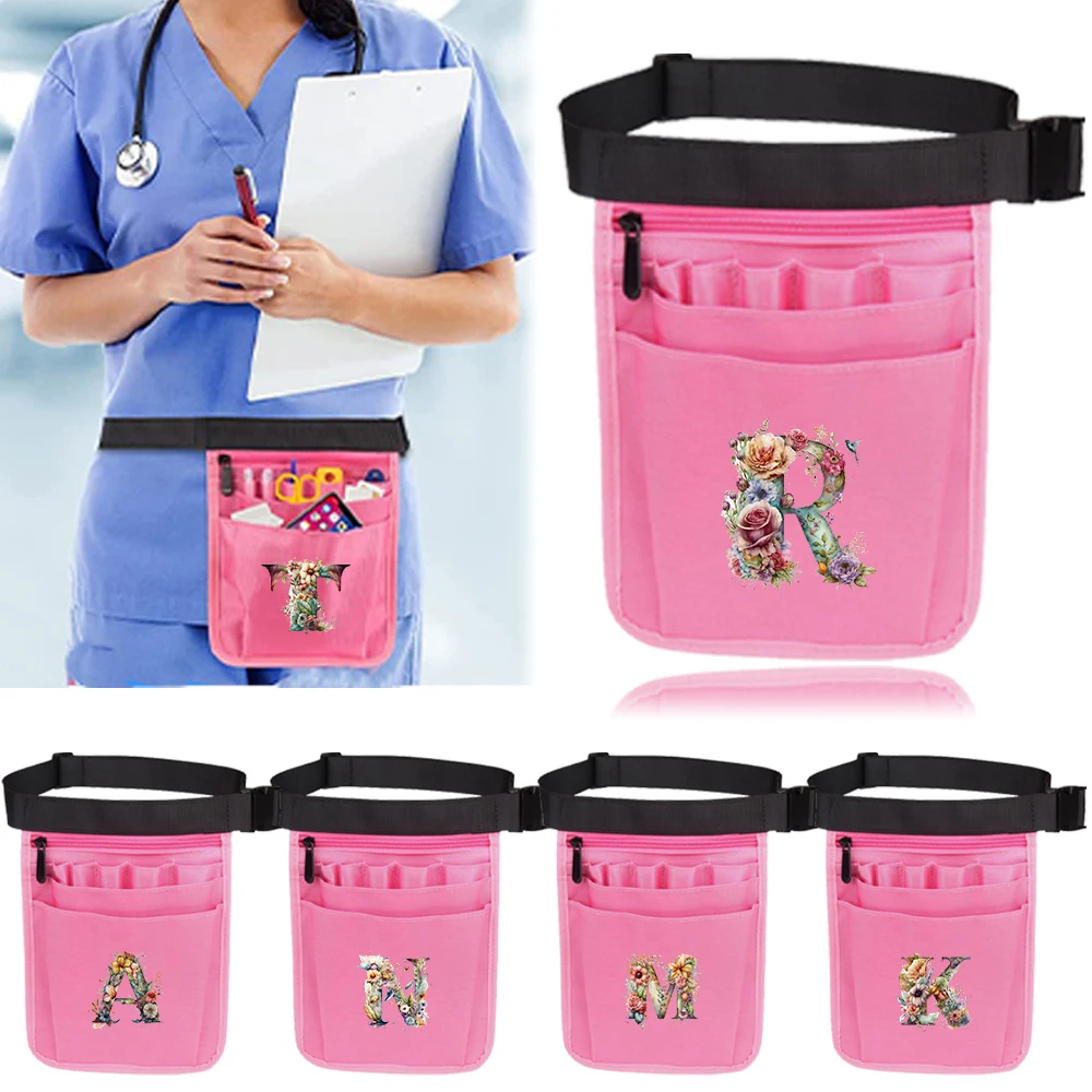Nurse waist bag Floral Letter Series 1 Piece Nurse bags Multifunctional Simple Waist Pouch Medical high-quality Organizer