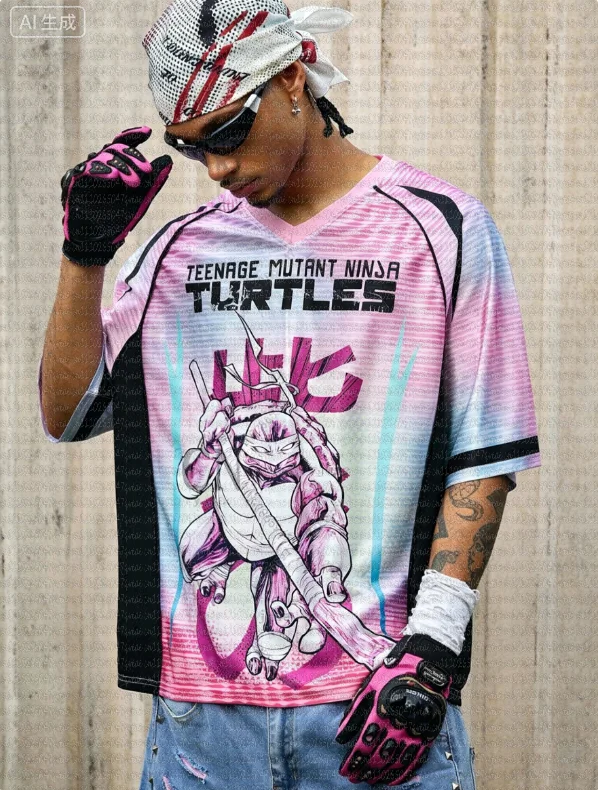Teenage Mutant Ninja Turtles 3D Graphic Jersey T-Shirt Fashionable Streetwear Summer Cosplay Clothing Unisex Men's Women's view 6