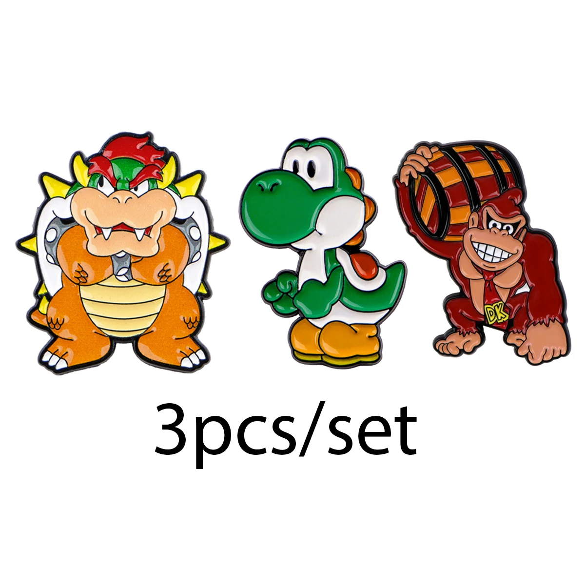 3 broches de esmalte con figuras de dinosaurios de dibujos animados para abrigos, broches de moda para mujer, insignias de solapa, regalo de joyería para amigos