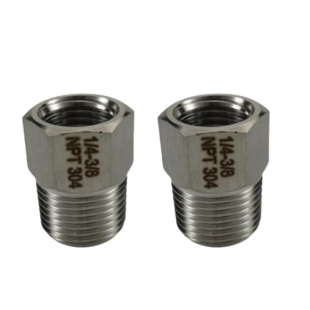 2PCS Reducer Hex Bushing Forging Pipe Adapter Fitting Garden Hose Adapter High Pressure For Pressure Gauge