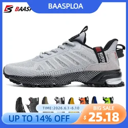 Baasploa Professional Running Shoes For Men Lightweight Men's Designer Mesh Sneakers Lace-Up Male Outdoor Sports Tennis Shoe