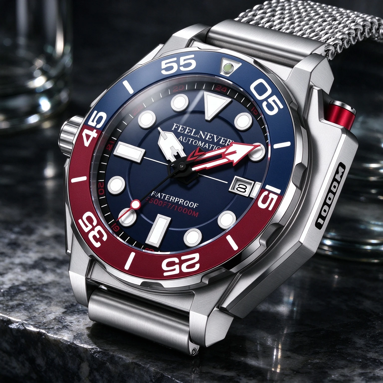 FeelNever New Top brand Men Luxury Watch 1000m Waterproof BGW9 Super luminous relogios masculinos Automatic Mechanical Watches