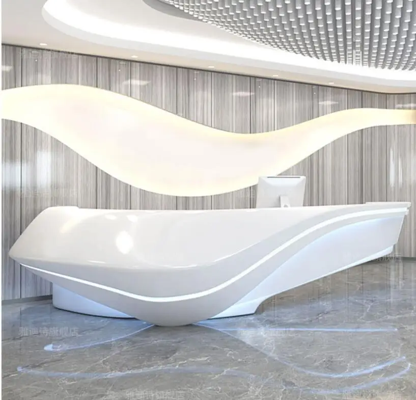 Paint creative company Reception desk modern bar beauty salon hotel counter