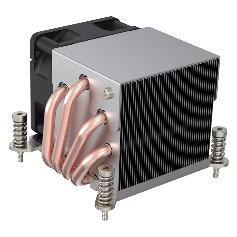 Universal 4-heatpipe air cooler for Intel CPUs – suitable for 2U servers and quiet PC builds.