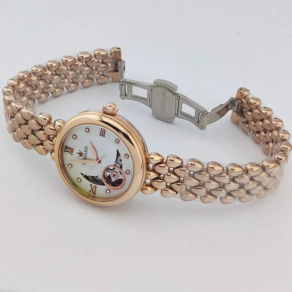 여성용 손목 시계 럭셔리 82s0 여성용 시계 기계식 시계 숙녀 우아한 선물 방수 5ATM 시계 Reloj 82S0 무브먼트