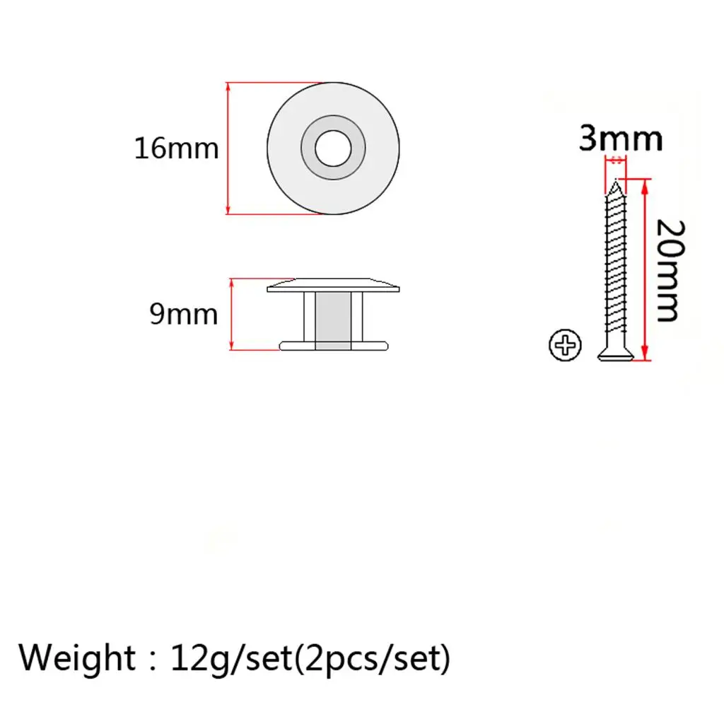 Electric Guitar Straplock Button Screw Kit Secure Fastener for Bass Mandolin Ukulele Accessories