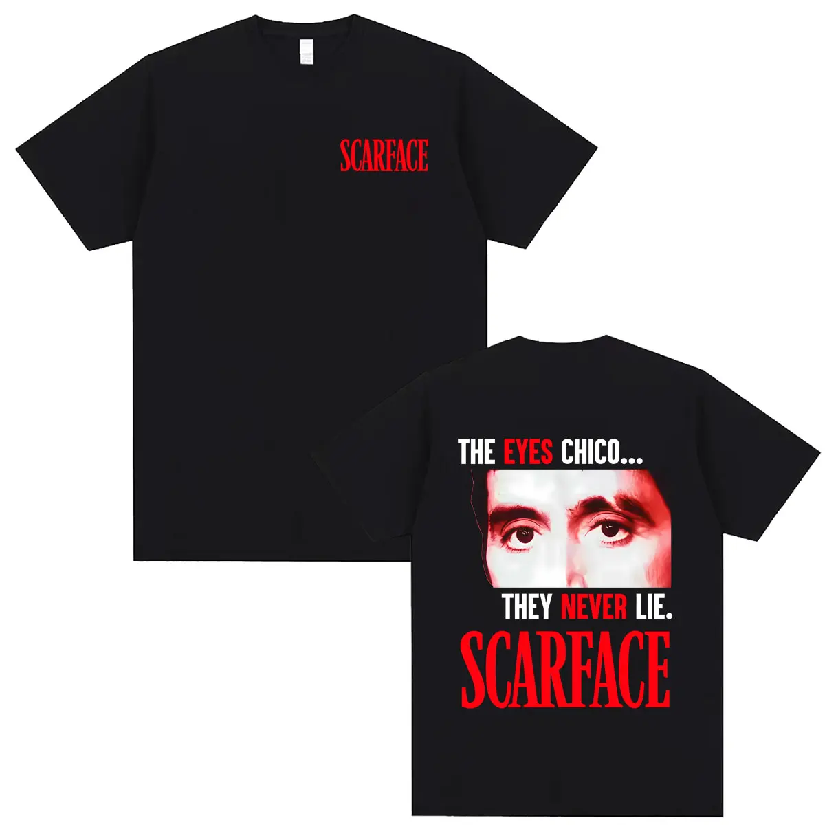 

Classic Gangsters Movie Scarface T-shirt Tony Montana Al Pacino Graphic T Shirts Men Women Fashion Vintage Oversized Streetwear