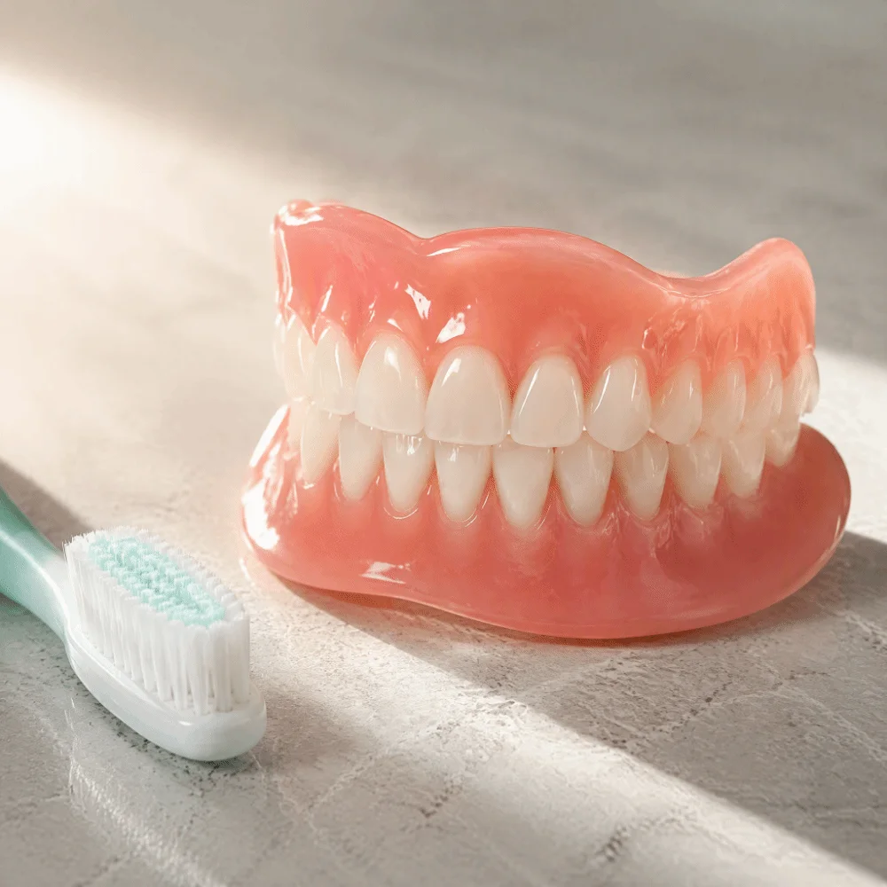 Soft Silicone Silicone Dentures Upper & Lower Dentures Silicone Reline False Teeth Lifelike Natural Teeth Comfortable Fit