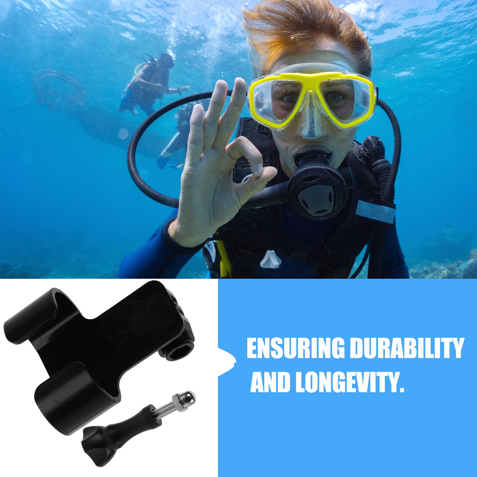 

Stable Platform GoPro Bracket Dive Mask Camera Holding Rack Waterproof Diving Accessories For Marine Life Photos Black