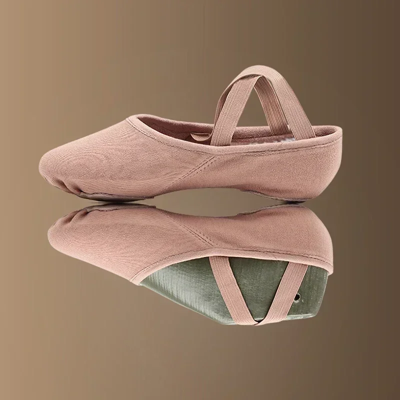 Zapatillas de Ballet para Mujer, Zapatos de Punta de Lona de Alta Elasticidad, Zapatillas de Danza con Suela Partida, Bailarinas Planas para Bailar