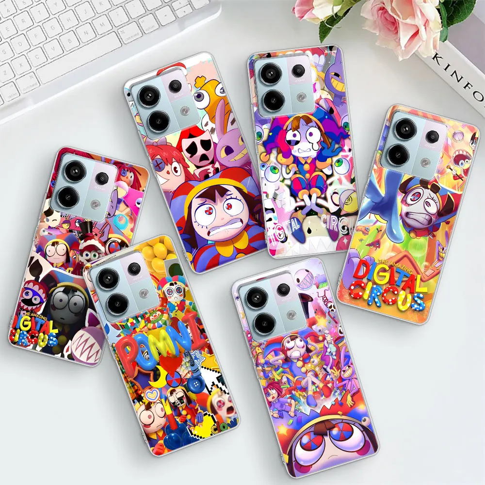 The Amazing Digital Circus Case for Xiaomi Redmi 9 10A 12 12C 7 10C 6 8A 9A 9i 9T S2 Y2 10 Prime 10X 9C 8 7A 6A TPU Phone Cover