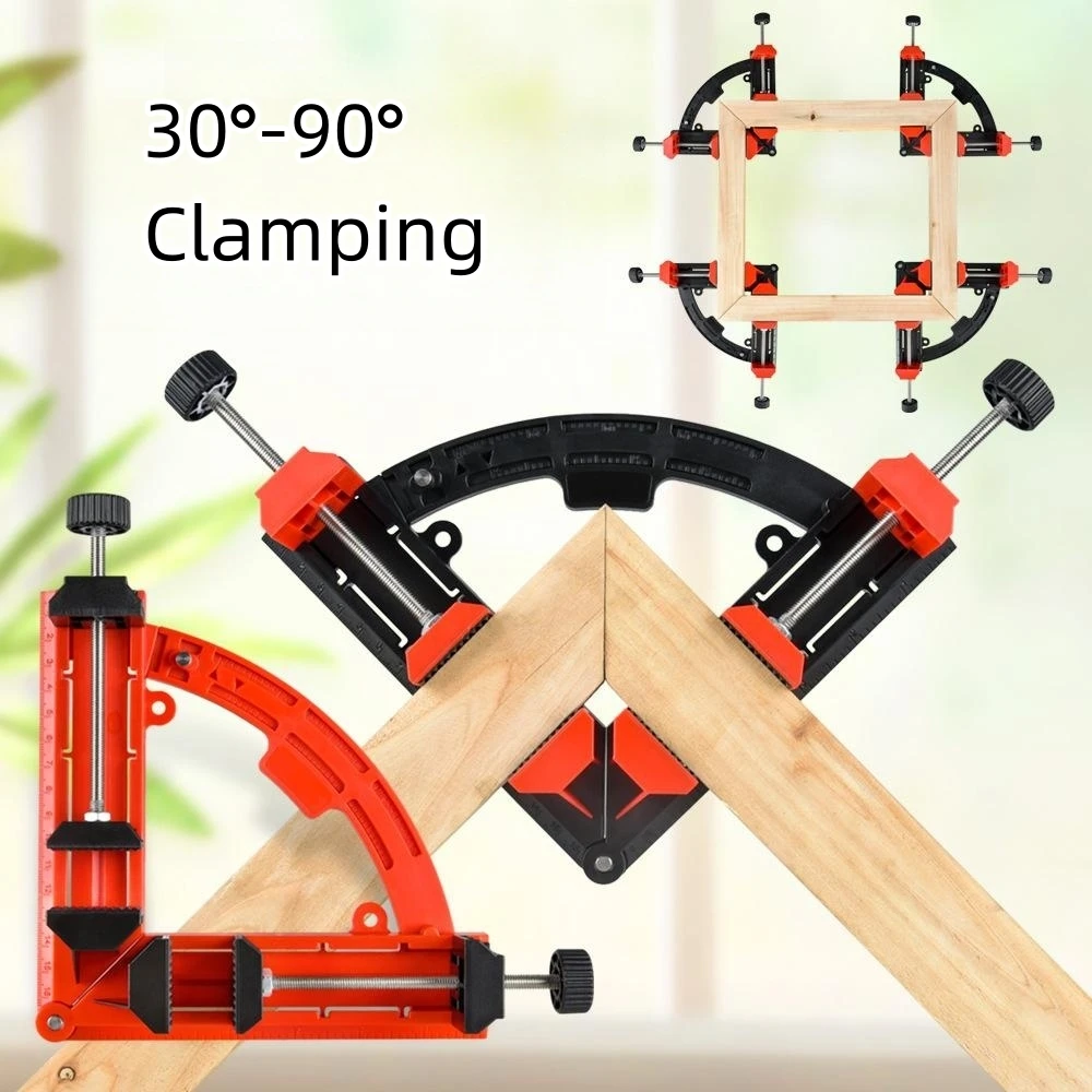 Allsome Adjustable 90 Degree Angle Right Clamp Woodworking Clip Plastic Corner Wooden Clamp Picture Frame Carpentry Clamps