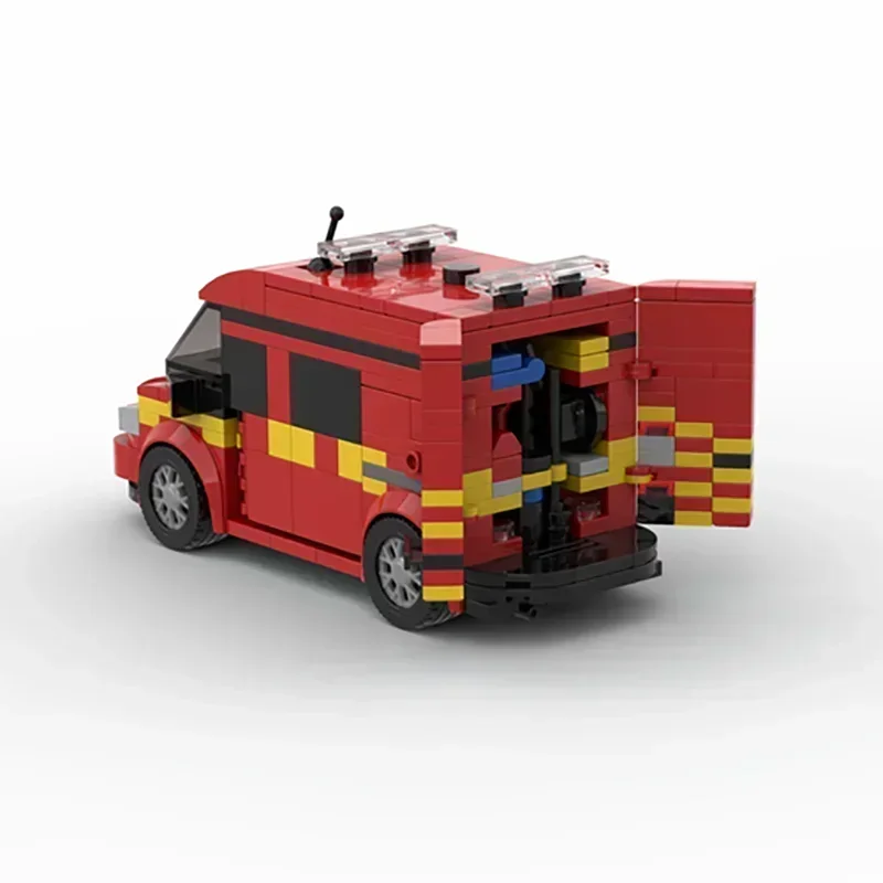 Automodel Moc Bouwstenen Londense Brandweer-Brandweeronderzoekstechnologie Blokkeert Geschenken Kerstspeelgoed Diy Sets Assemblage