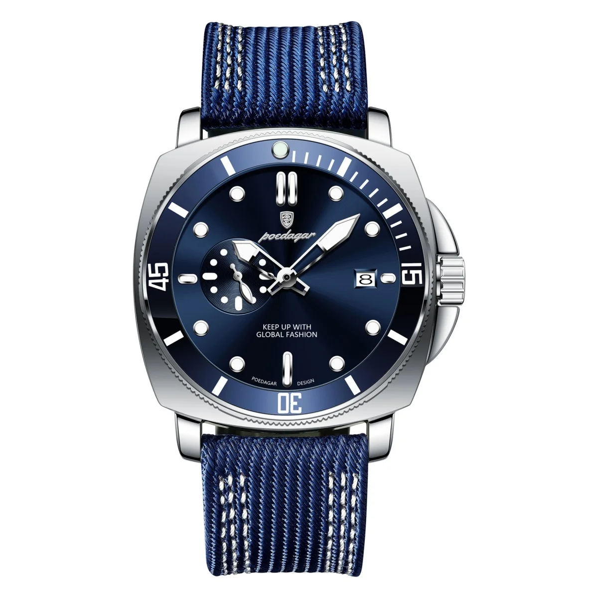 

POEDAGAR Fashion Luxury Man Wristwatch Luminous Waterproof Date Sports Watch For Men Business Nylon Leather Quartz Men's Watches