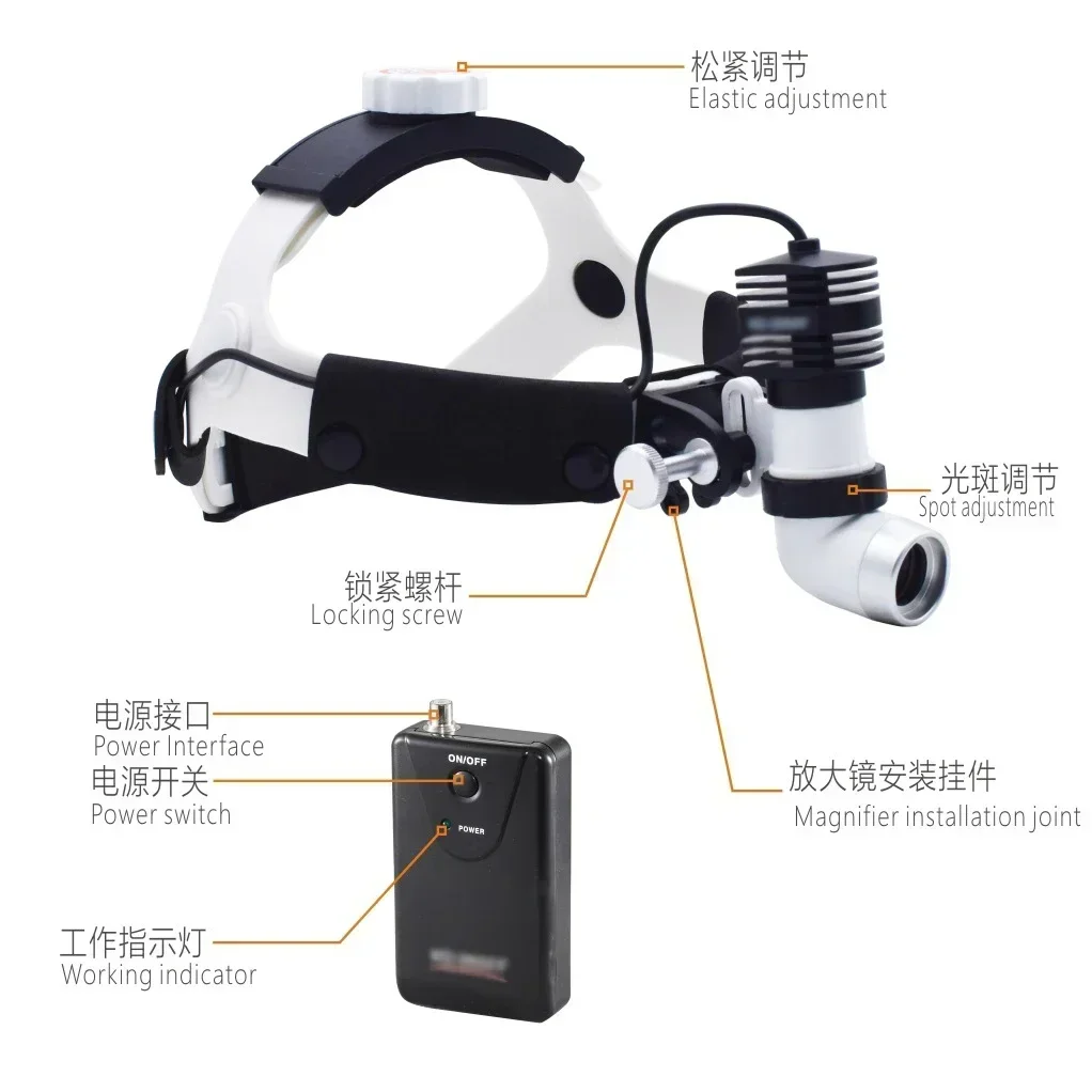 

AC90~240V 50HZ~60h，2025 Premium Products KD-205AY-1 -06251 AmywellMED 5W LED High power oral ENT surgery headlamp