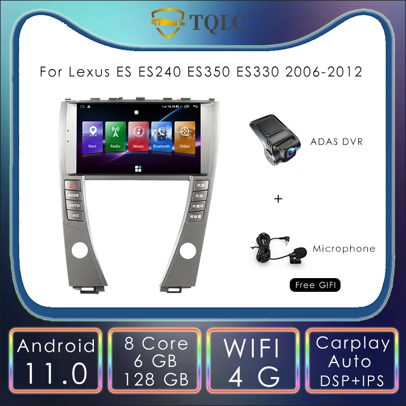 

Автомобильный радиоприемник на Android для Lexus ES ES240, ES350, ES330, 2006-2012, Carplay, мультимедиа, стерео, Wi-Fi, Авторадио, навигация, головное устройство 6 + 128G