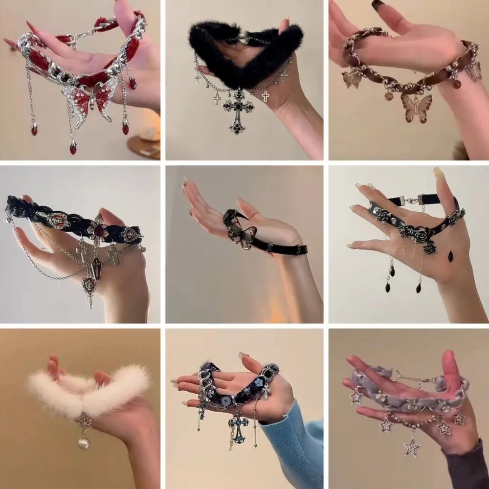 Breloque de tempérament brillant Zircon flocon de neige perle pendentif collier en peluche pour les femmes automne hiver nouveau Style bijoux cadeaux