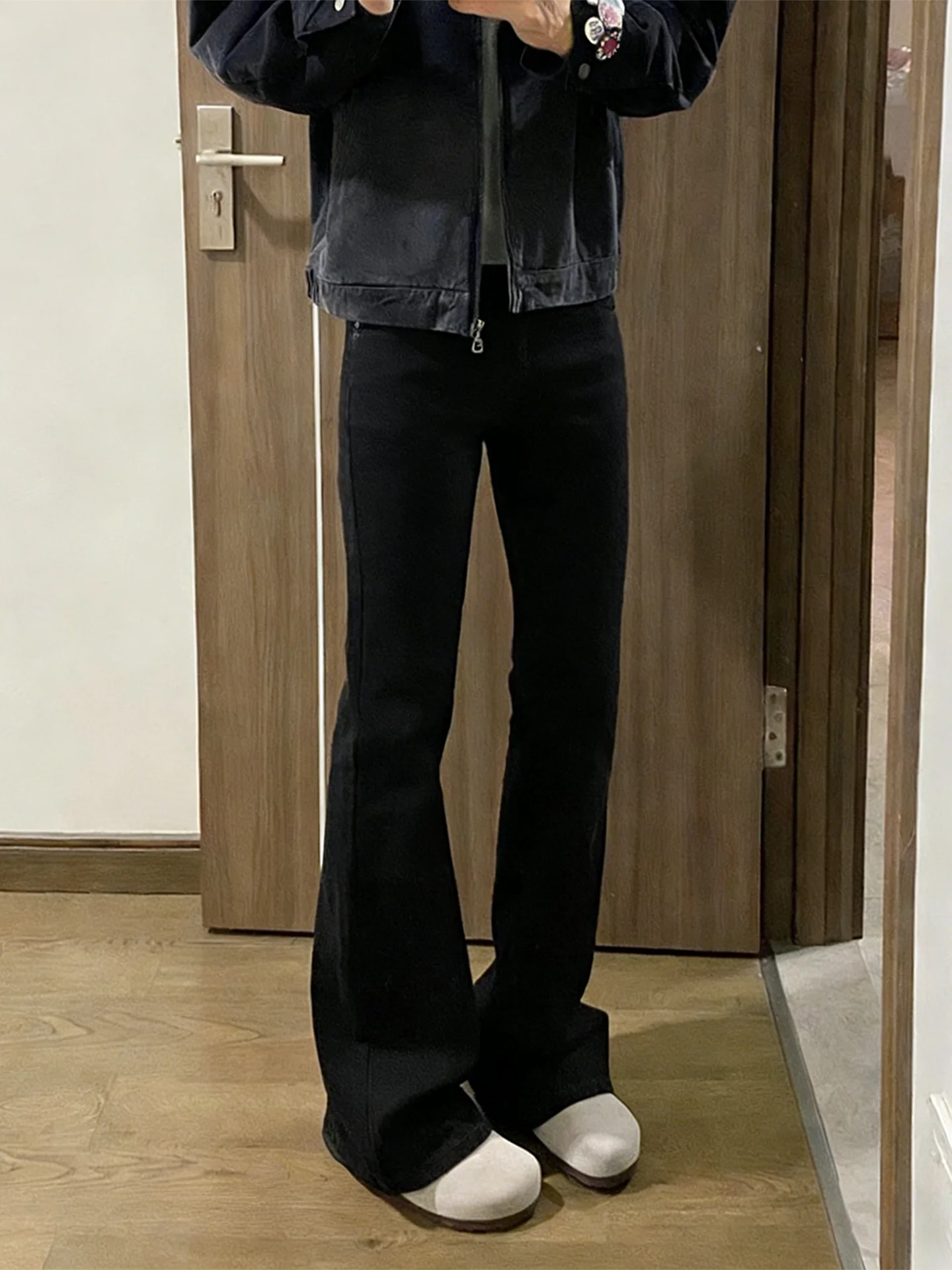 

Cleanfit Bla Men's Slim Fit Jeans High Street American Sle Wide Leg Knife Straight Leg Trousers Wear Resistant Cotto...