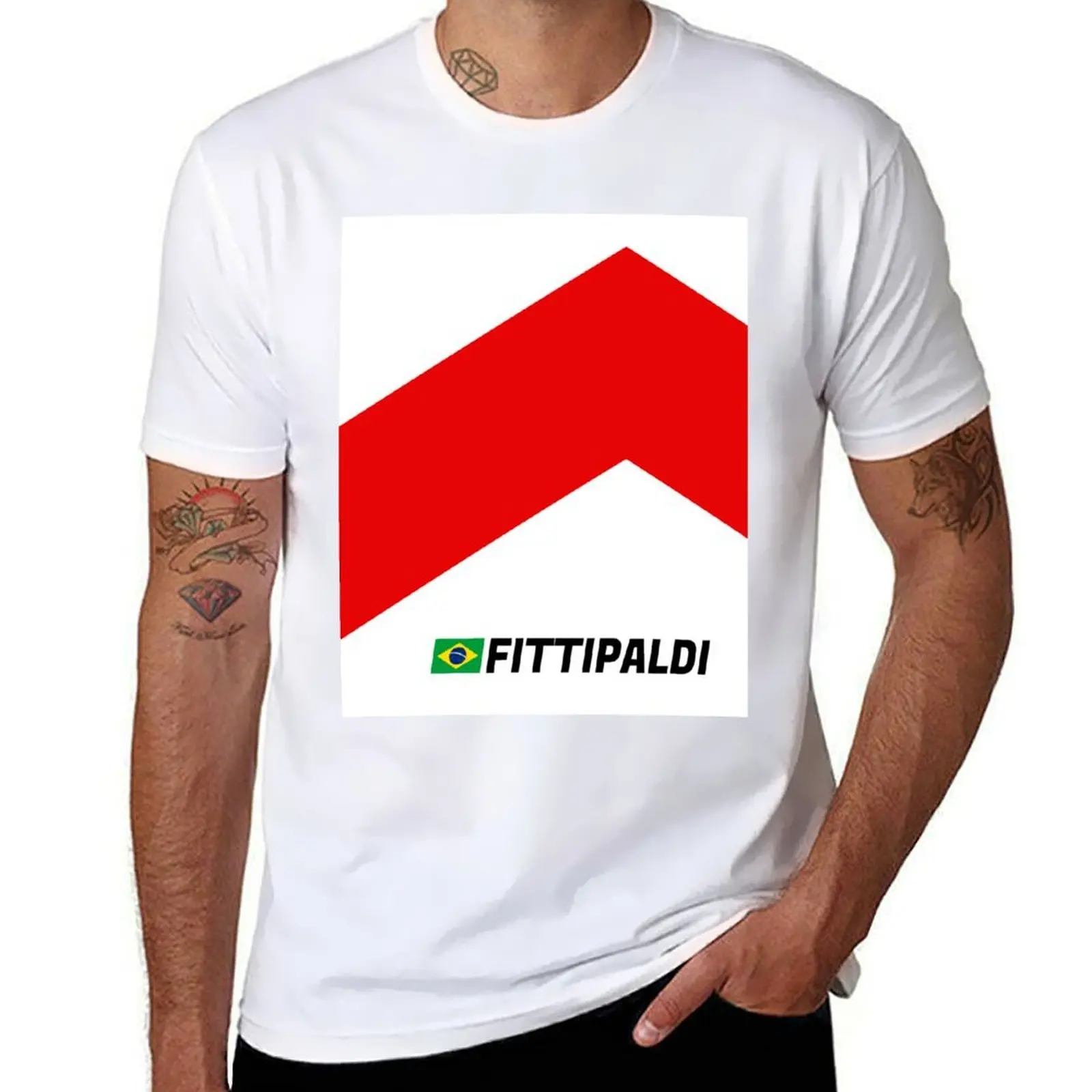 F1 Legends-Emerson Fittipaldi Camiseta masculina 100% algodão marca de luxo homem camiseta de algodão de alta qualidade