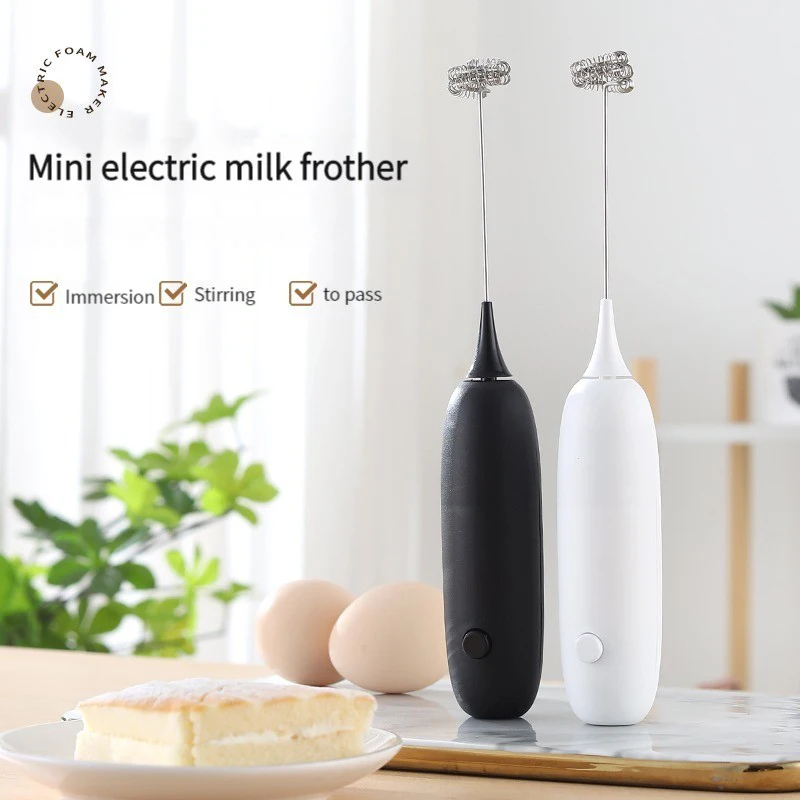 1PC Battery Model Handheld Egg Beater Froth Mixer Kitchen Automatic Coffee Milk Foaming Mixer Kitchen Whisk Tools 2024 New