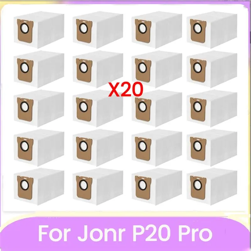

Сменные мешки для сбора пыли ABUH для робота-пылесоса JONR P20 PRO, нетканые мешки для сбора пыли, 20 шт.