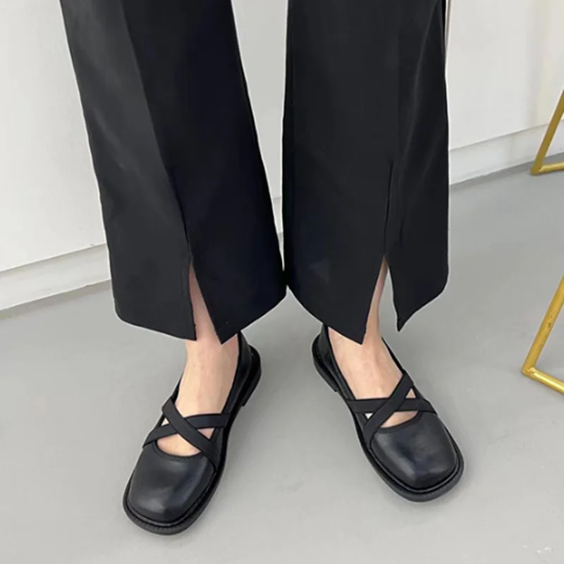 Women Shoes Genuine Leather Shoes Casual Flats Loafers Women Spring Autumn Ballet Flats Patchwork Designed Zapatos De Mujer