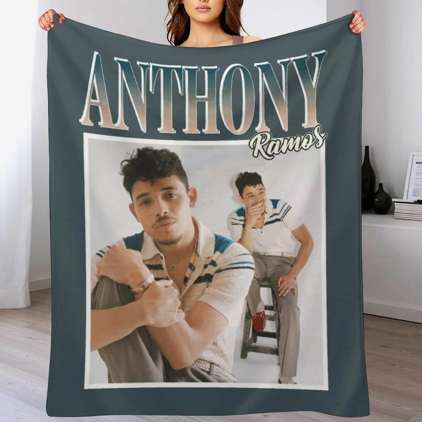 

Anthony Ramos Throw Blanket Bed Fashionable Custom Soft Plaid Soft Beds Blankets