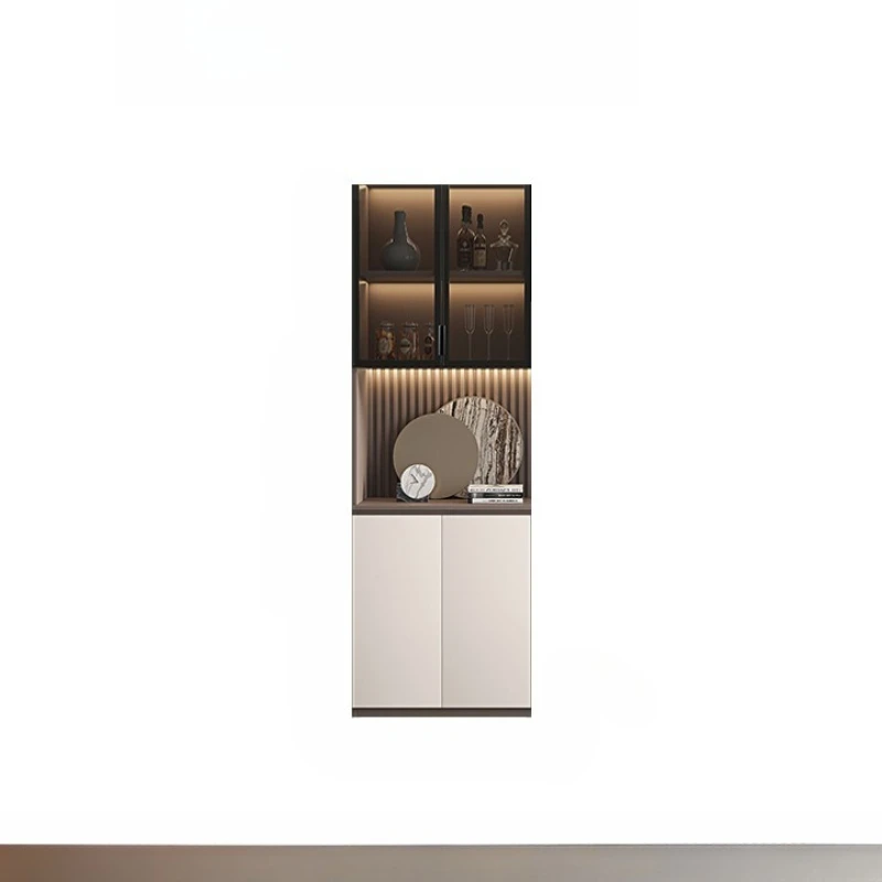 

Integrated against the wall Modern simple glass door Wine restaurant Living room