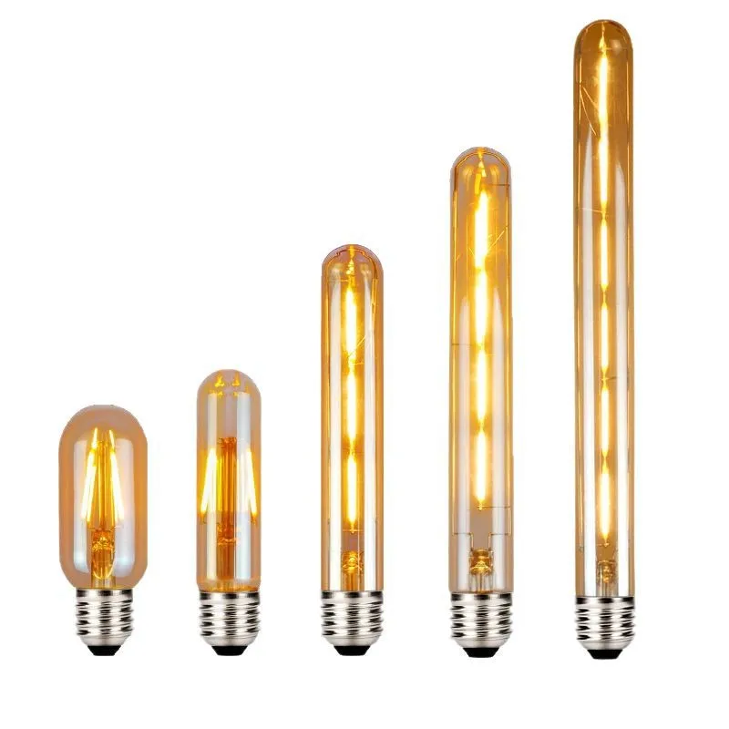 2 шт. антикварный T185 длинный винт без стробоскопического светодиода ретро имитация вольфрамовой проволоки T300 длинная флейта цилиндрическая лампочка