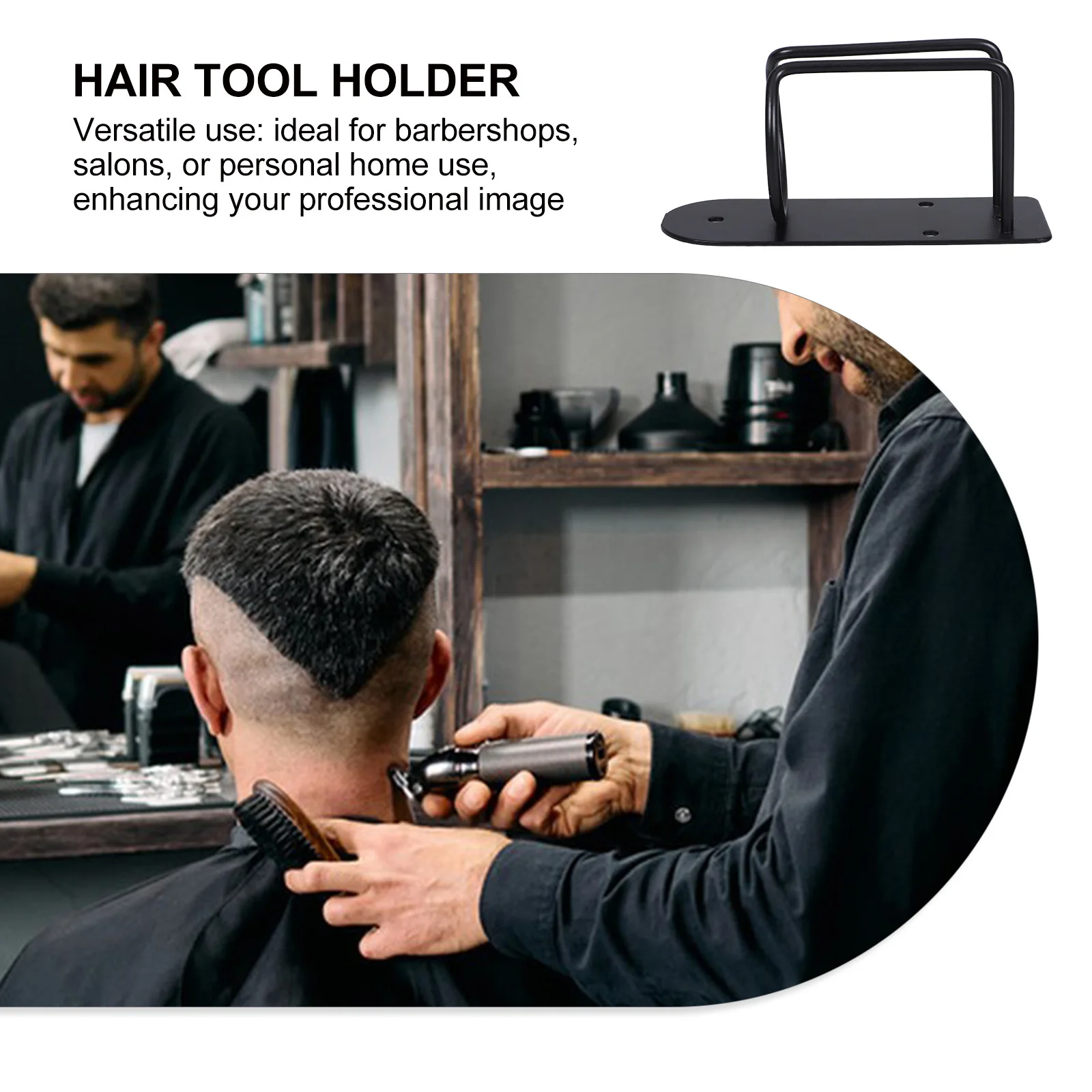 

Hair Clipper Holder Wall Mount Stainless Steel 5cm Diameter Hair Trimmer Storage Stand Organizer Shelf for Home Salon Barbershop