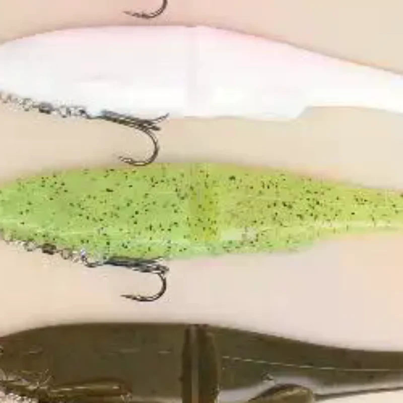

12/17CM Soft Baits Fishing Wobbler Bass Bait Fishing Bait Simulation Double-section T-tail Fish Lure For Sea & Boat Fishing