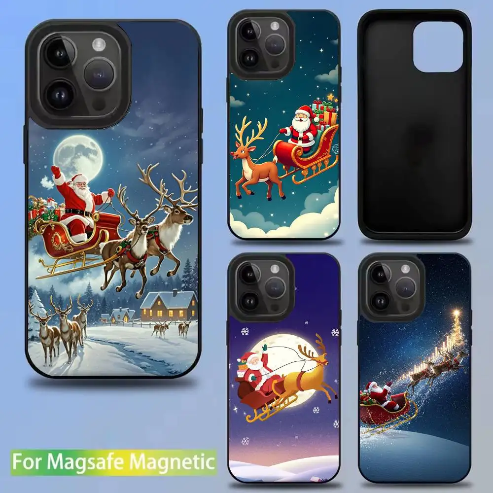 

C-Christmas S-Santa Claus Phone Case For iPhone 17,16,15,14,13,12,11,Pro,Max,Plus,Mini,SE New Magsafe Magnetic Wireless Charging