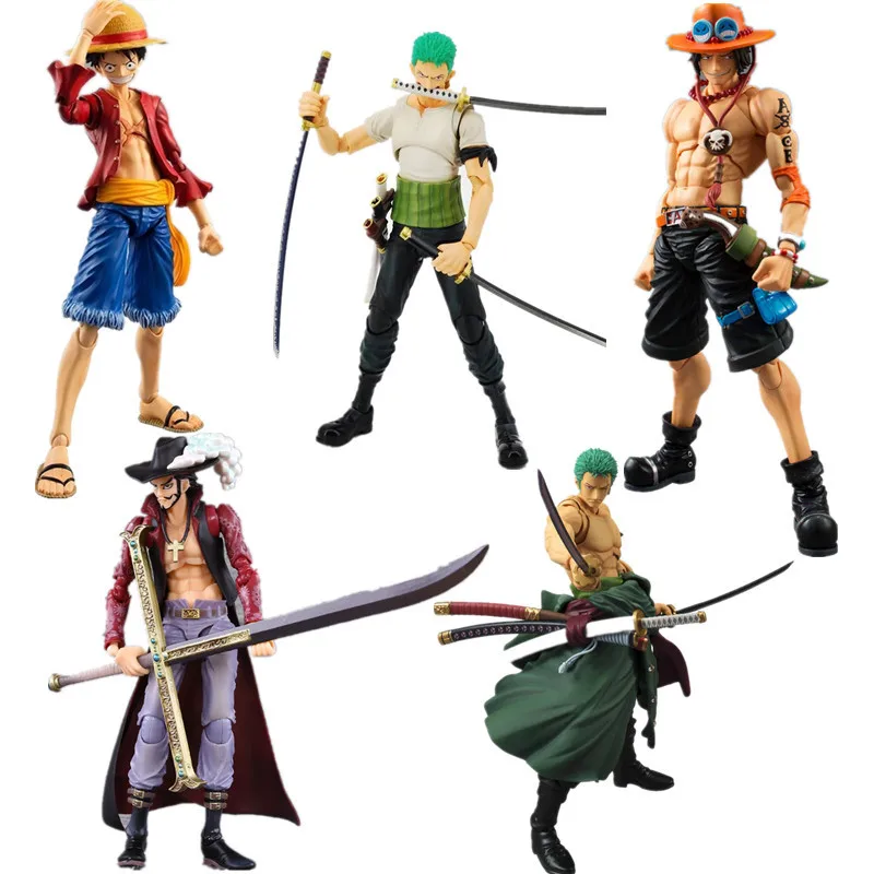 Anime One Piece BJD Joints Moveable Luffy ZORO PVC Action Figure Collection Model Toys Gift