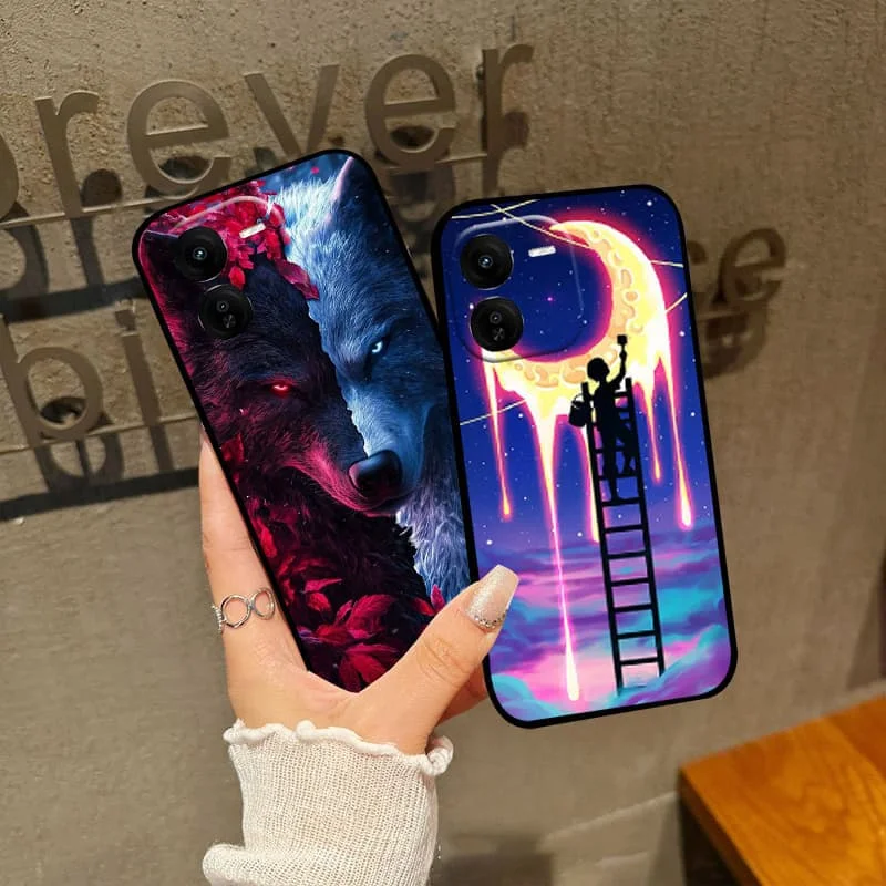 حافظة لهاتف Vivo IQOO Z9x من السيليكون الفاخر المصد الناعم لهاتف Vivo IQOO Z9 Turbo غطاء هاتف من البولي يوريثان Fundas لأزياء IQOOZ9 Turbo