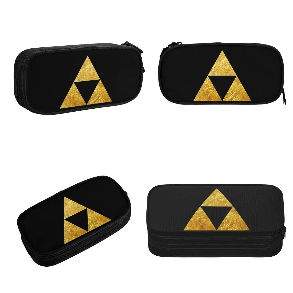 Gold Triforce Symbol Zelda Pencil Cases Large Capacity Pen Bags Pen Box Pencil Pouch For Boys Girls Students Stationery School