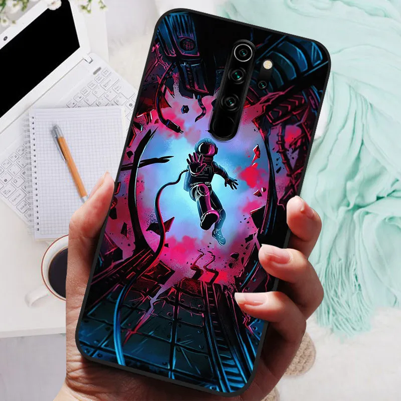 Phone Cover For Xiaomi Redmi Note 8 Pro Case Silicone Lovely Black Bumper Soft TPU Coque for Redmi Note8 Pro 8Pro Shells Fundas