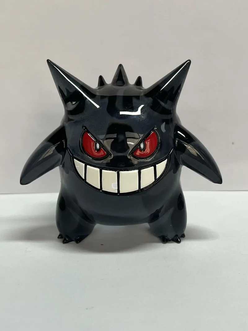 Tokoh aksi Pokemon 8CM Gengar, dekorasi mainan Model GK, ornamen koleksi hewan kartun, hadiah ulang tahun untuk anak-anak